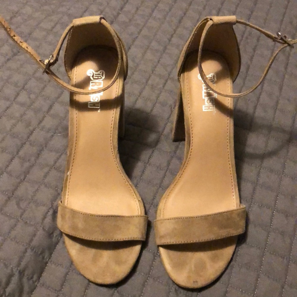 Taupe Chunky Heels